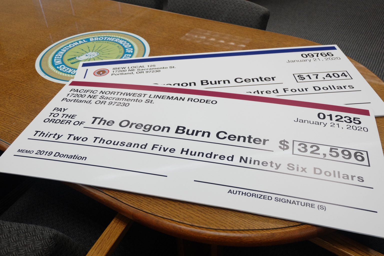 2019 Rodeo Donations to the Oregon Burn Center Pacific Northwest
